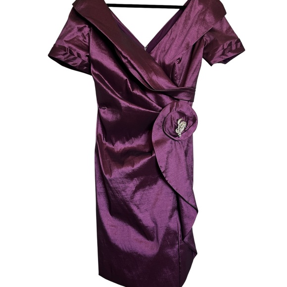 Jade Couture Dresses & Skirts - JADE COUTURE  SZ 14 Dress Purple Knee Length Formal MOB,